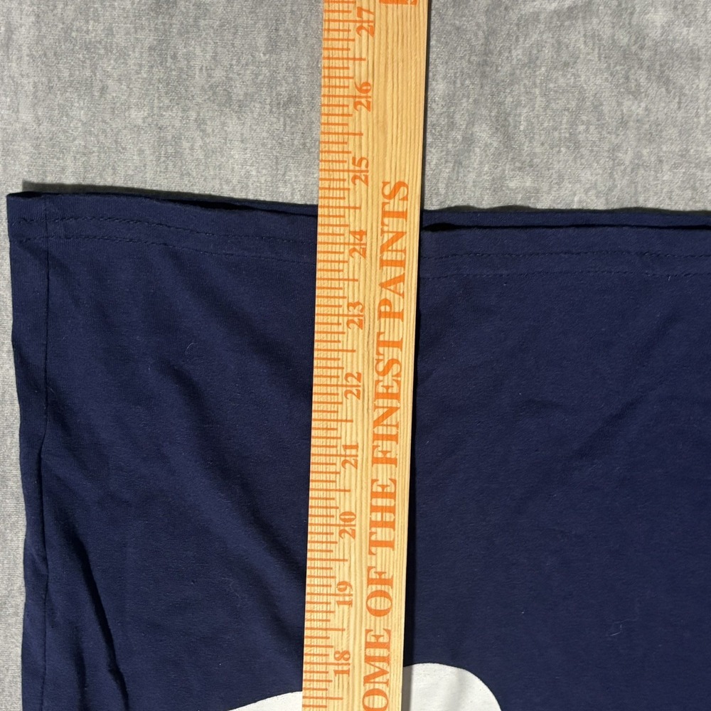 FILA Youth‎ T-Shirt Stacked Logos Retro Sporty Style Crewneck Cotton Navy Size L - Picture 3 of 5